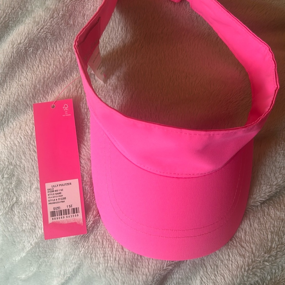 Lilly Pulitzer Solid Prosecco PINK IT'S A MATCH VISOR Tennis Golf Adjustable